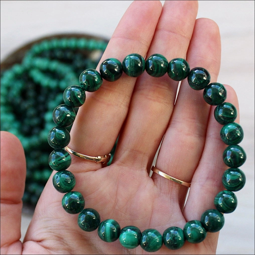8mm Malachite Stretch Bracelet