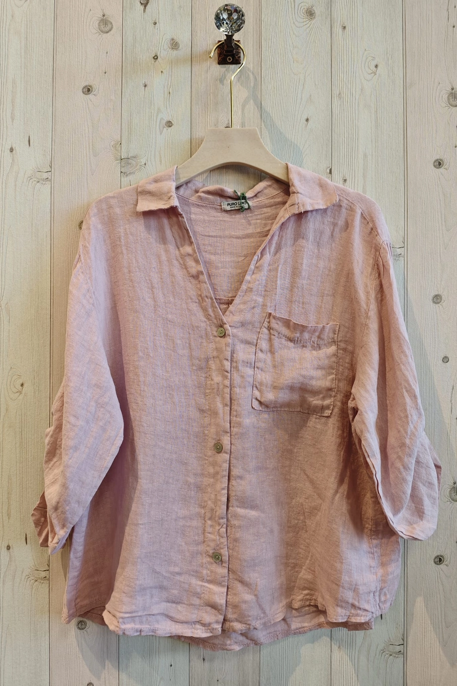 One Pocket Linen Tops