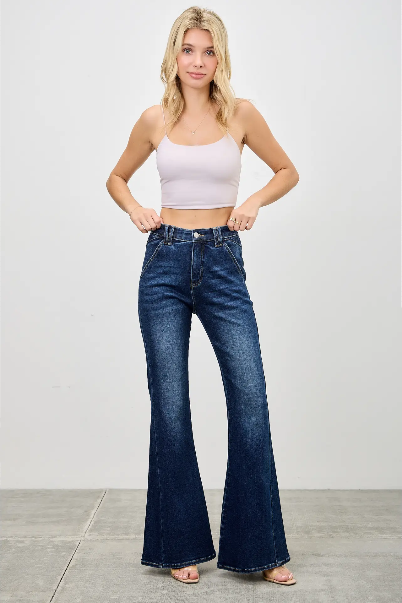 High Rise Flare with Trouser Pocket