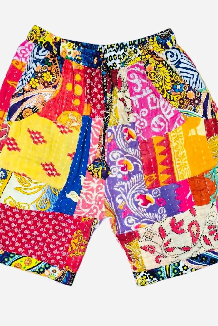 Kantha Patch Shorts
