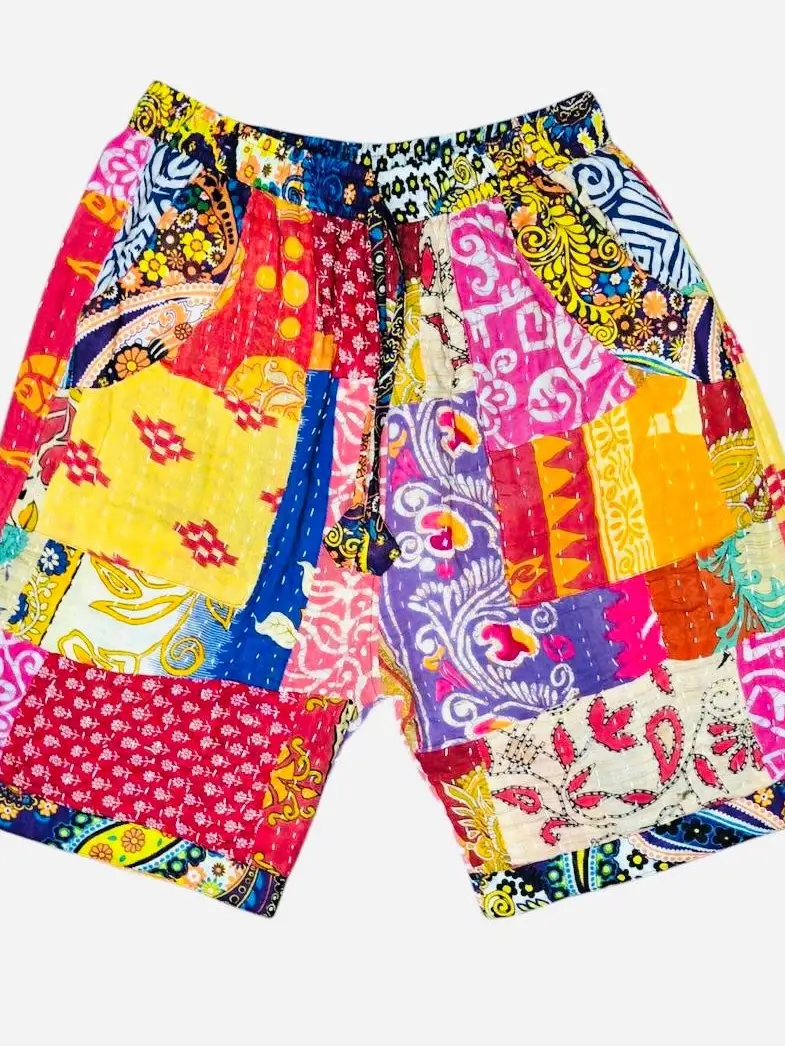 Kantha Patch Shorts