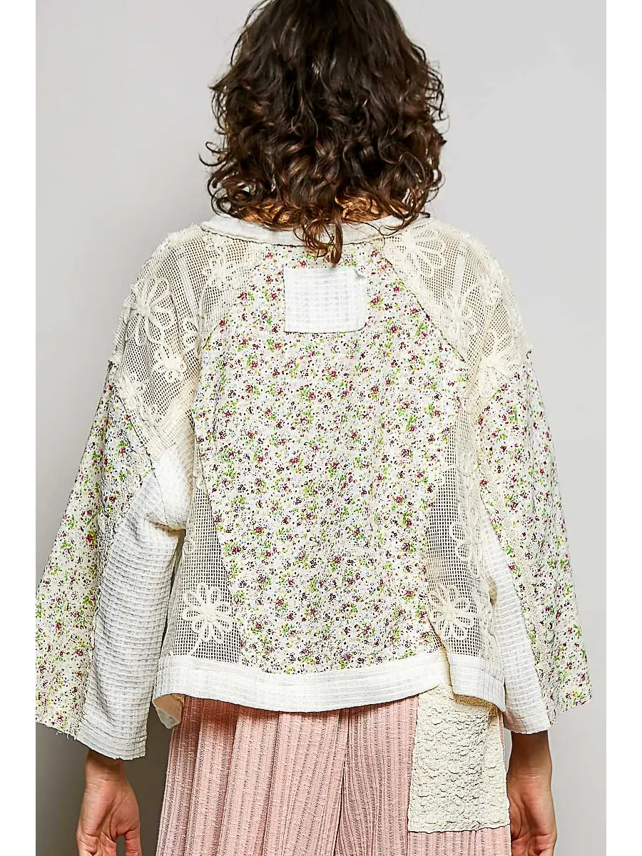 Relaxed Floral Crochet Long Sleeve