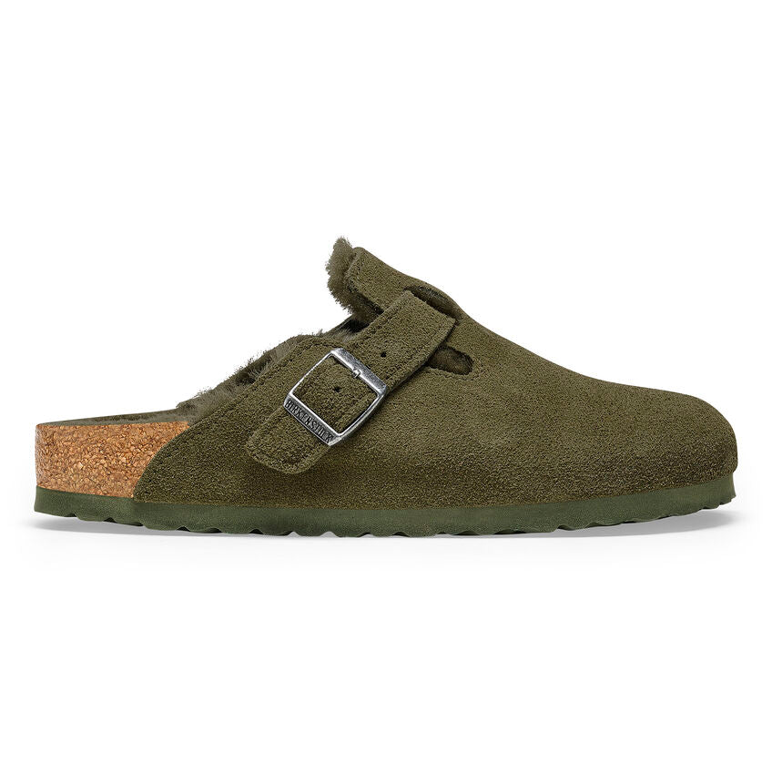 Boston Suede Shearling Clog