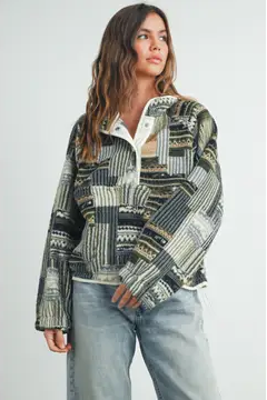 Patchwork Fleece Jacket